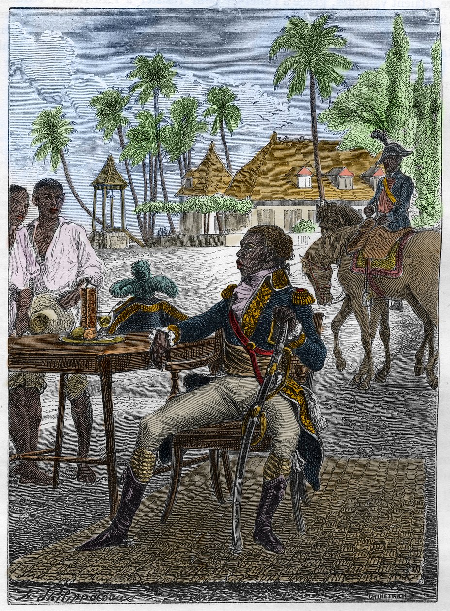 Portrett av Francois Dominique Toussaint kjent som "Toussaint-Louverture" (Toussaint Louverture av Unknown artist