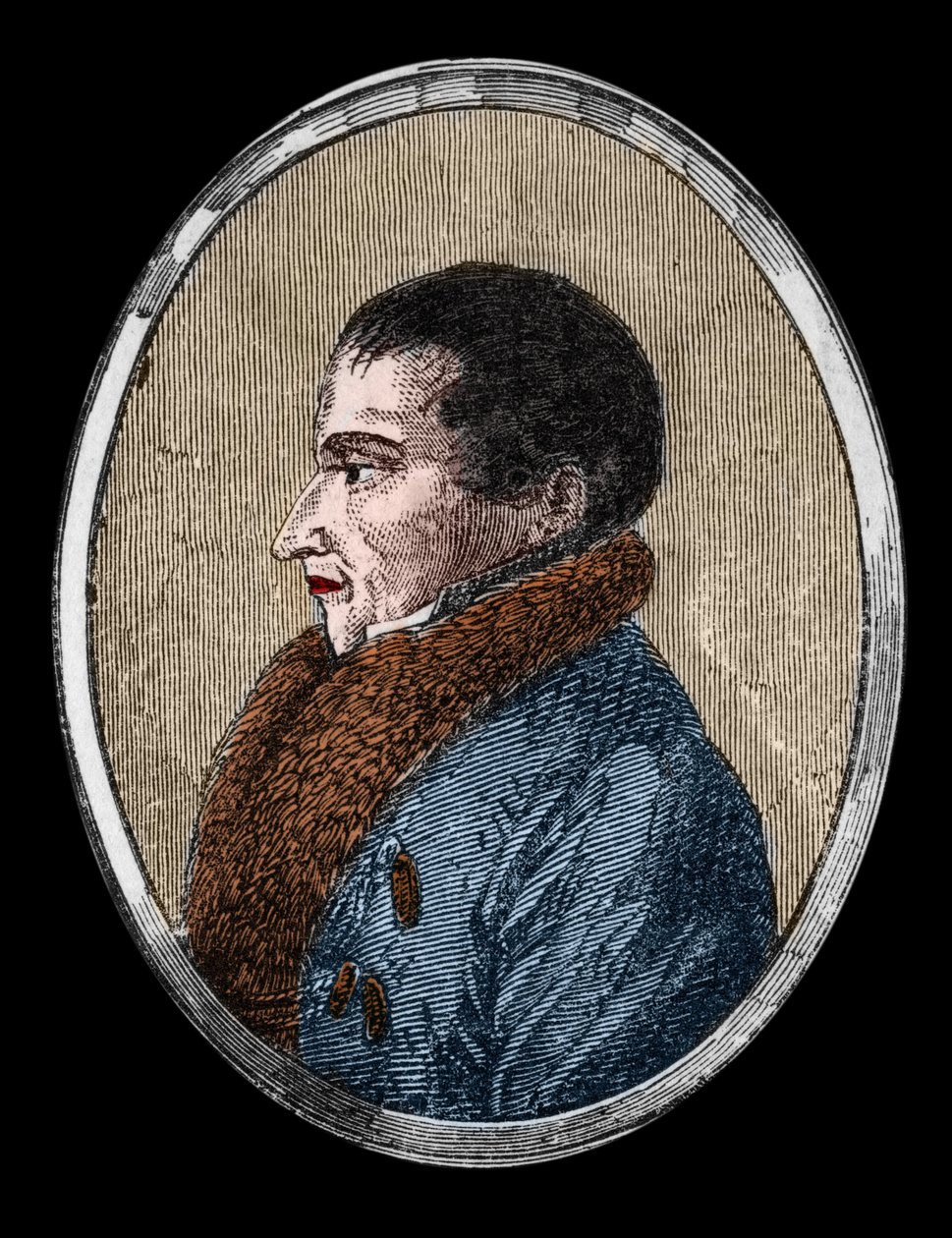 Portrett av den franske naturforskeren Francois Peron (1775-1810). av Unknown artist