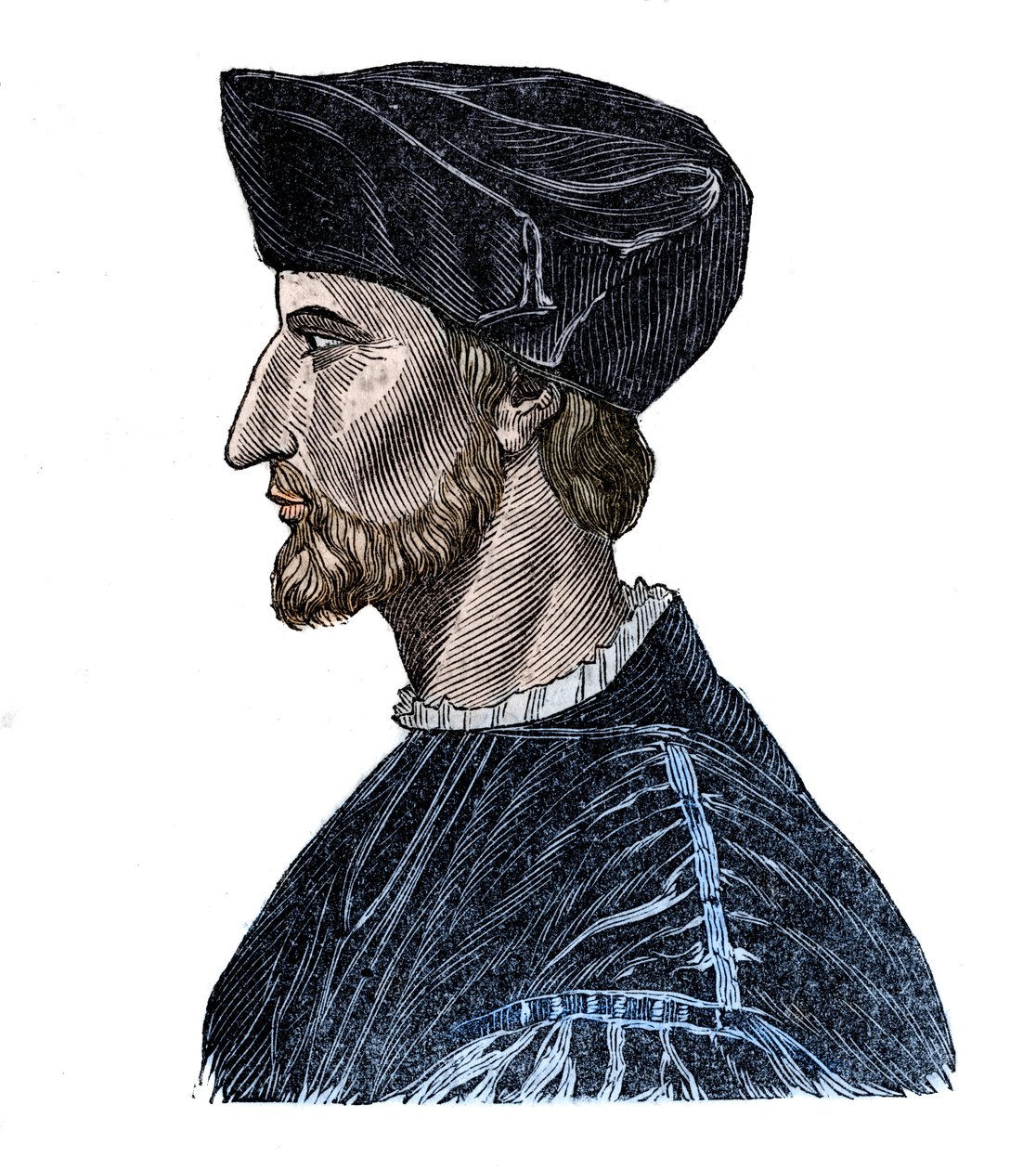 Portrait of Francois Rabelais (1494-1553), French writer and doctor. av Unknown artist