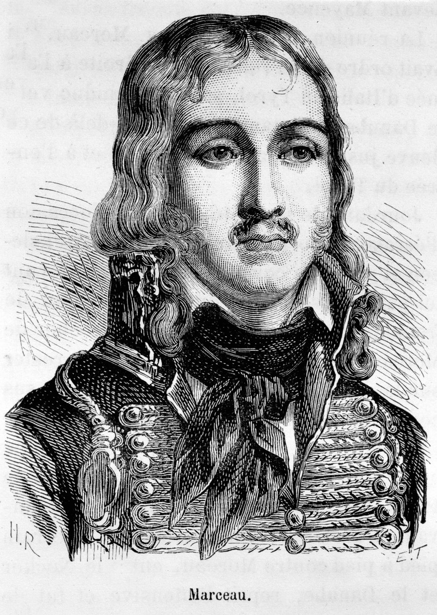 Portrett av Francois Severin Desgraviers Marceau (1769-1796), fransk general. av Unknown artist
