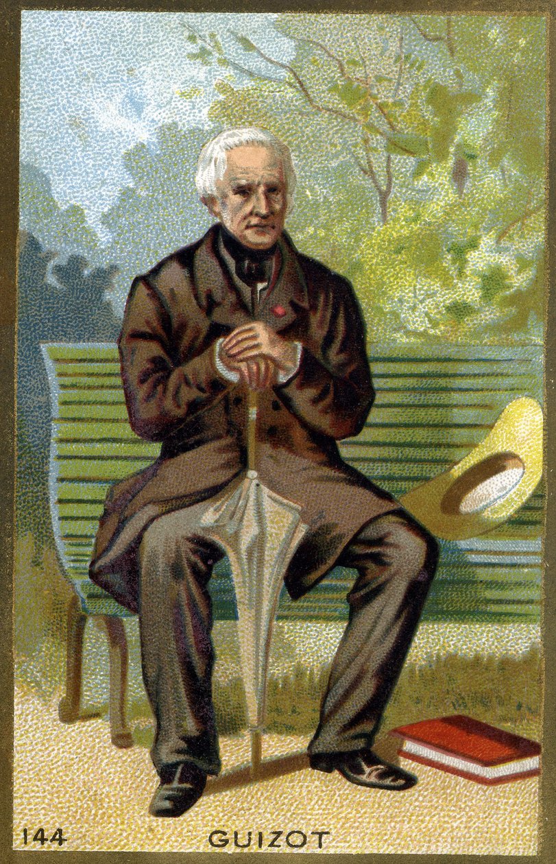 Portrett av François Guizot (1787 - 1874) fransk politiker og historiker. Kromolitografi fra 1800-tallet. av Unknown artist