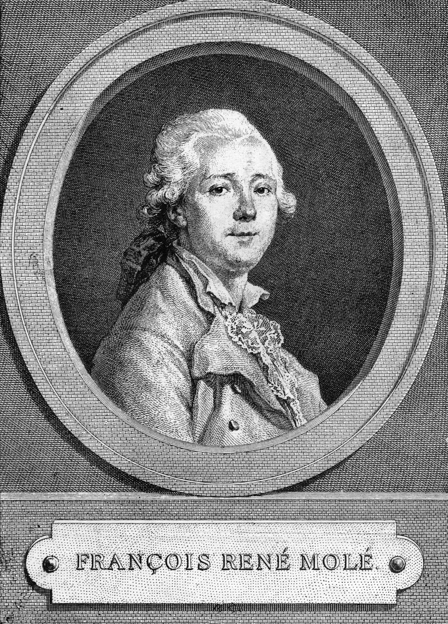 Portrett av François René Molé (1734-1802).Fransk skuespiller. av Unknown artist