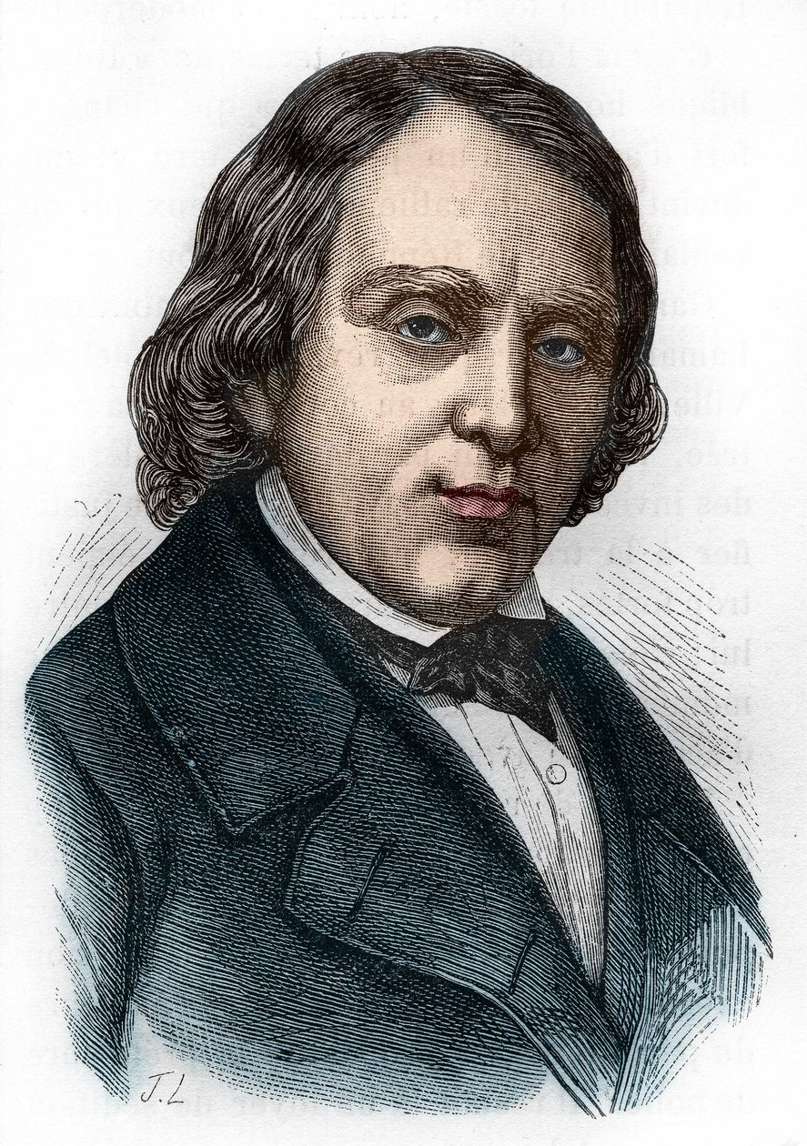 Portrait of François Vincent Raspail (1794-1878), French biologist, chemist and politician. av Unknown artist
