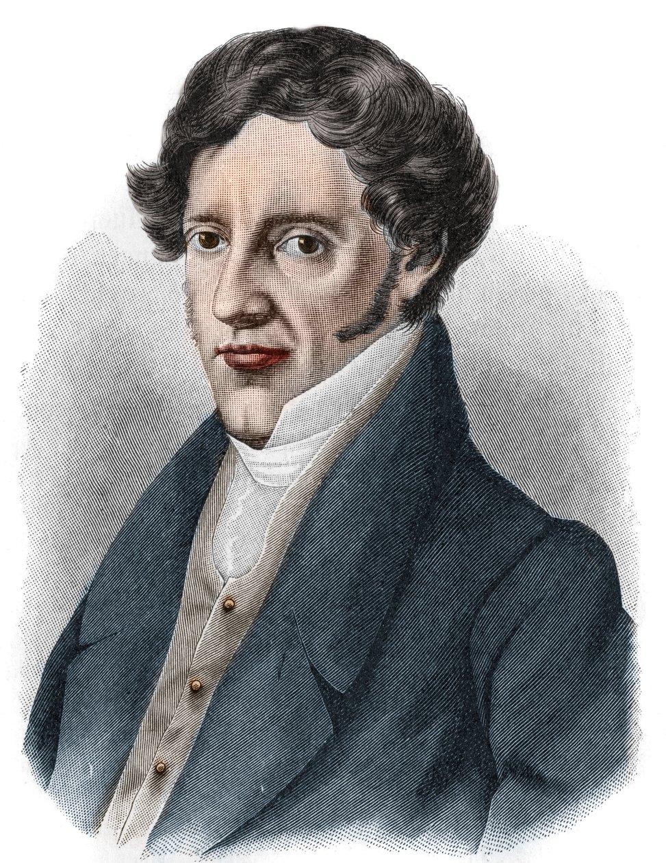 Portrett av Franz Grillparzer (1791-1872), østerriksk dramatiker. av Unknown artist