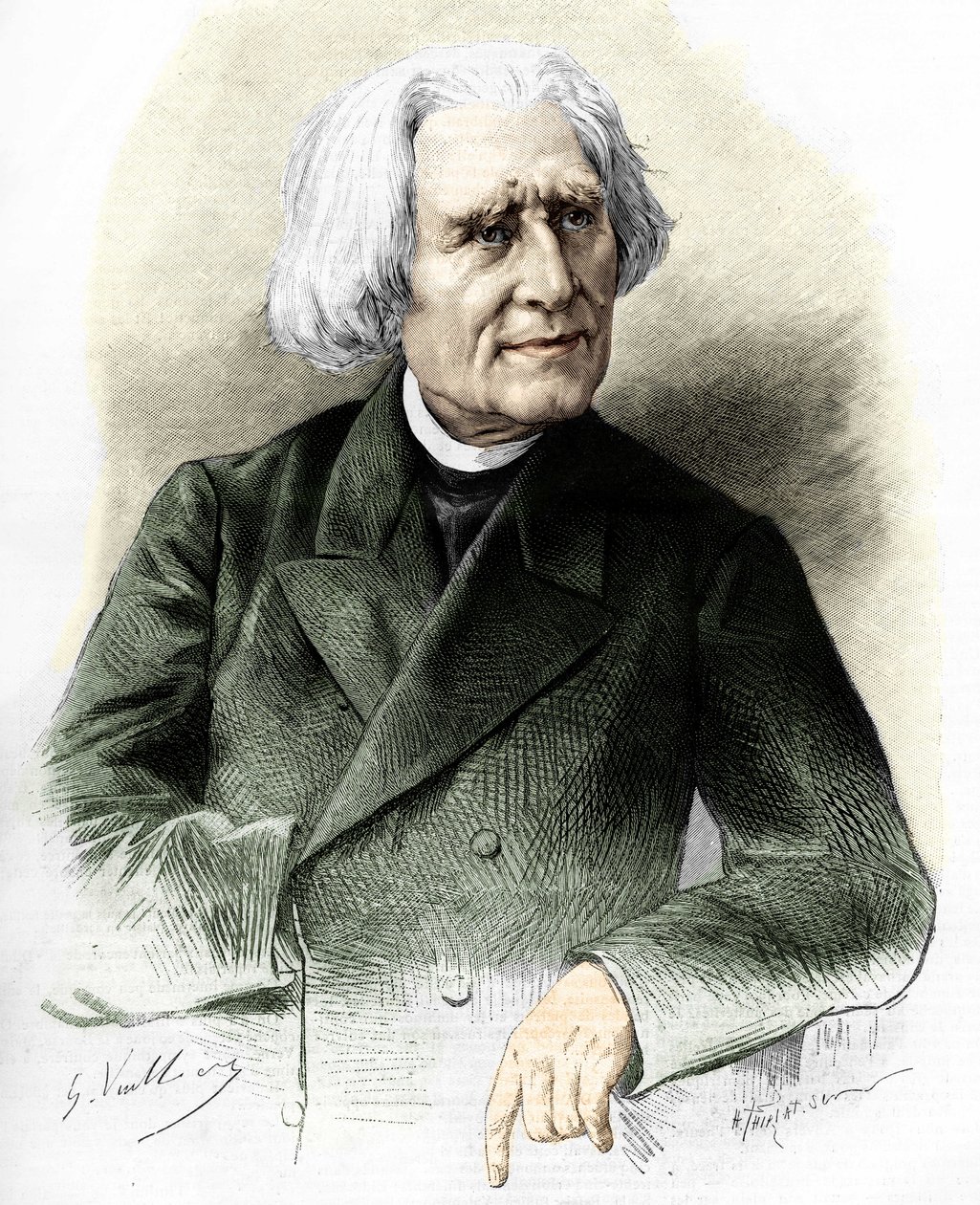 Portrett av Franz Liszt (1811-1886) ungarsk komponist og pianist. av Unknown artist
