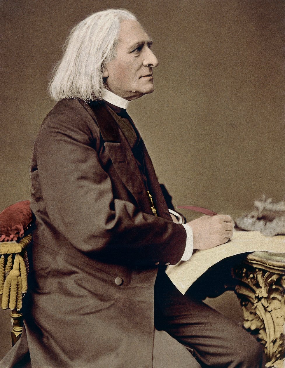 Portrett av Franz Liszt (1811-1886), ungarsk komponist, pianist og dirigent av Unknown artist