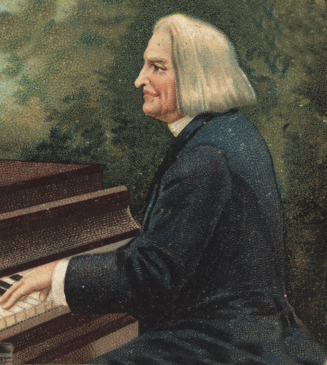 Portrett av Franz Liszt (1811-1886), ungarsk pianokomponist og pianist. av Unknown artist