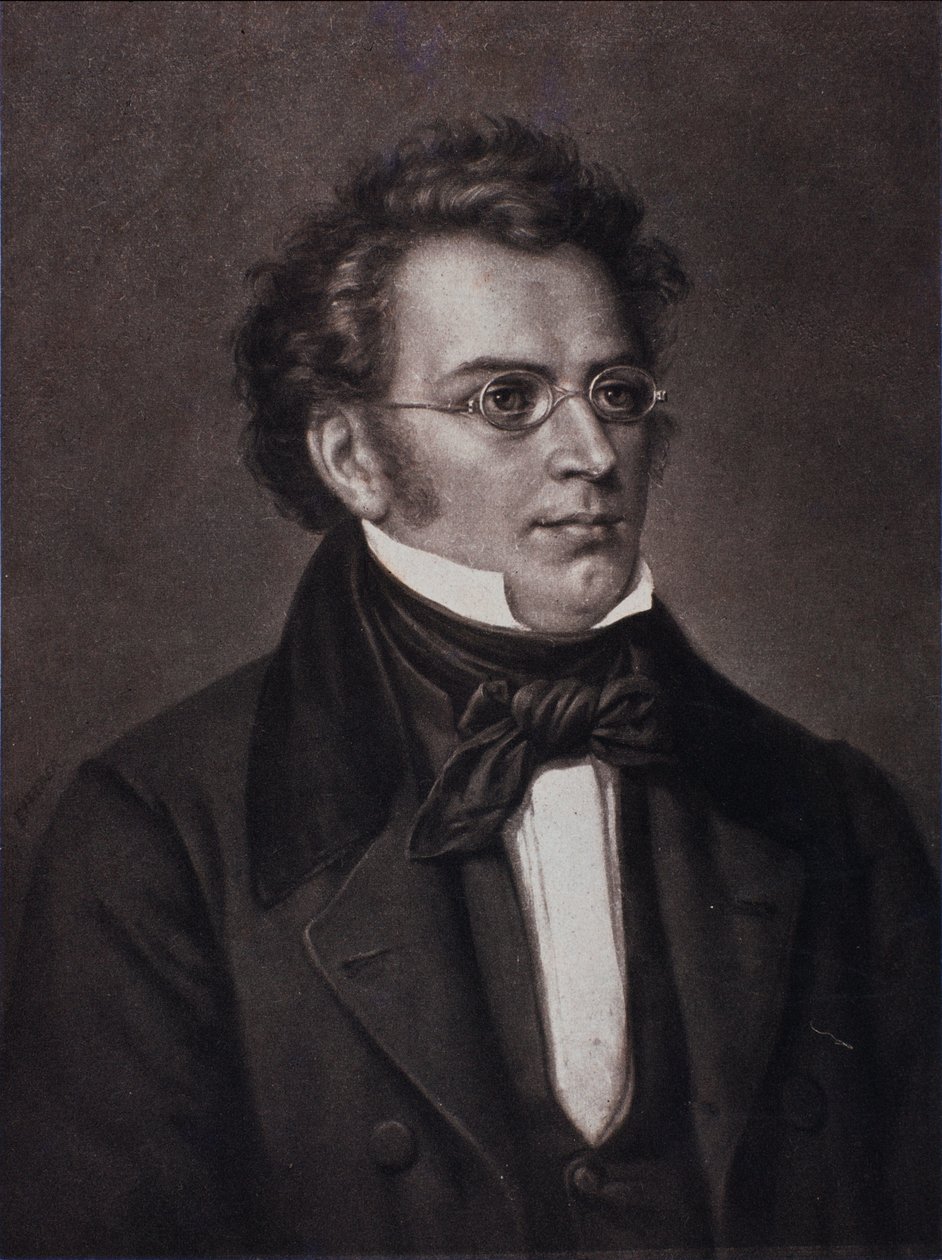 Portrett av Franz Schubert (gravering) av Unknown artist