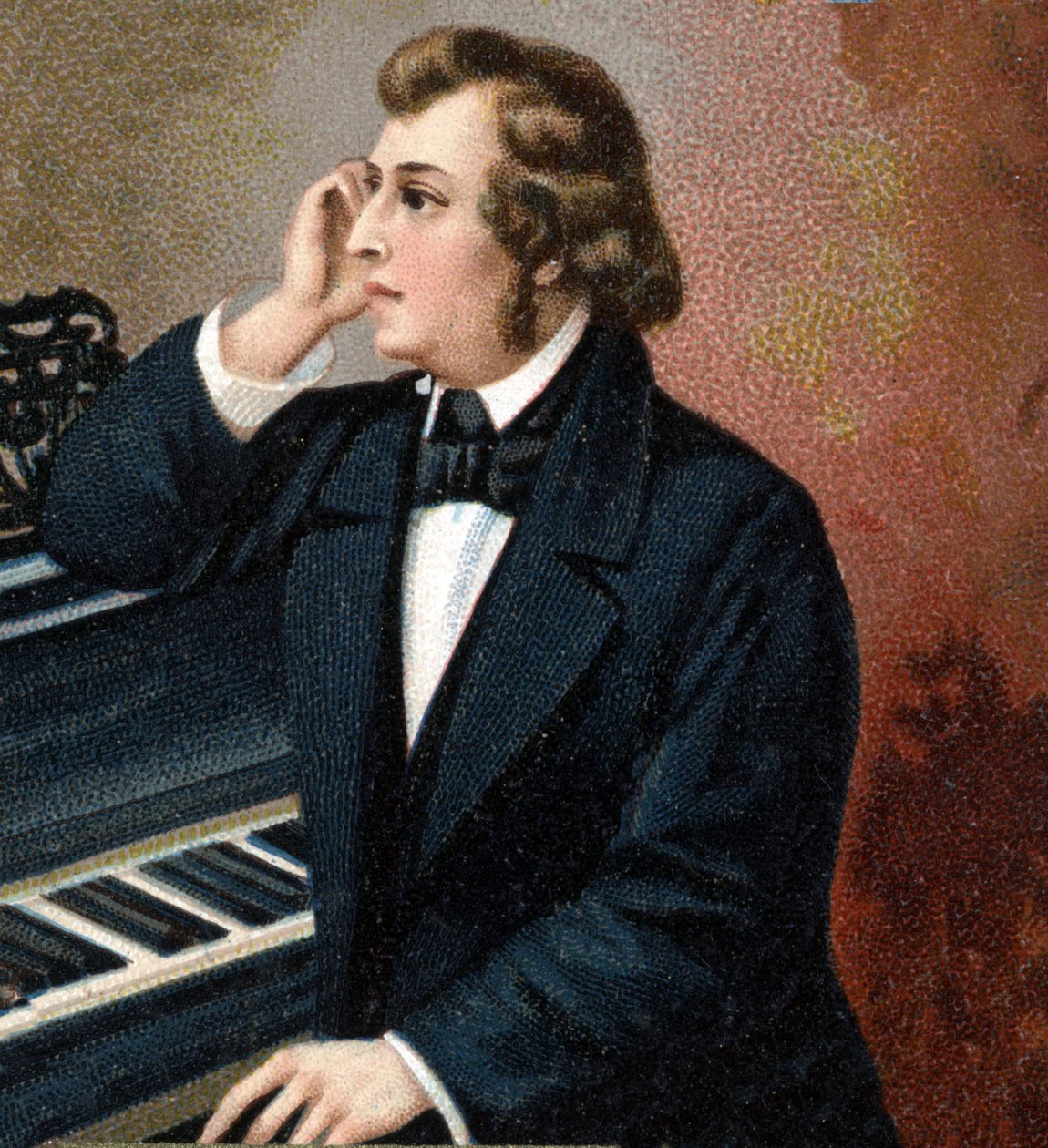 Portrett av Frederic Chopin (1810 - 1849), polsk komponist. av Unknown artist