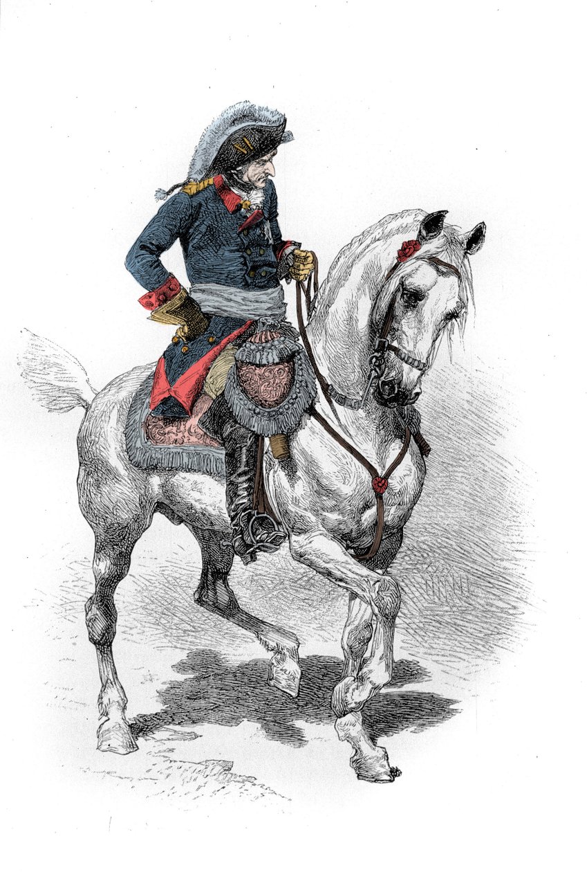 Portrett av Fredrik II av Preussen (1712-1786) kjent som Fredrik den store. Gravering av 1800-tallet. . av Unknown artist