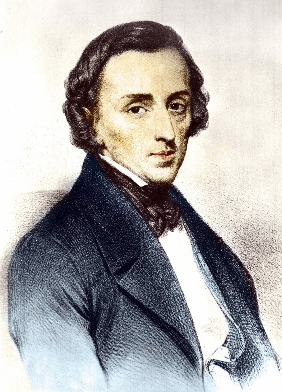 Portrait of Frederick Chopin (1810-1849), Polish composer. av Unknown artist