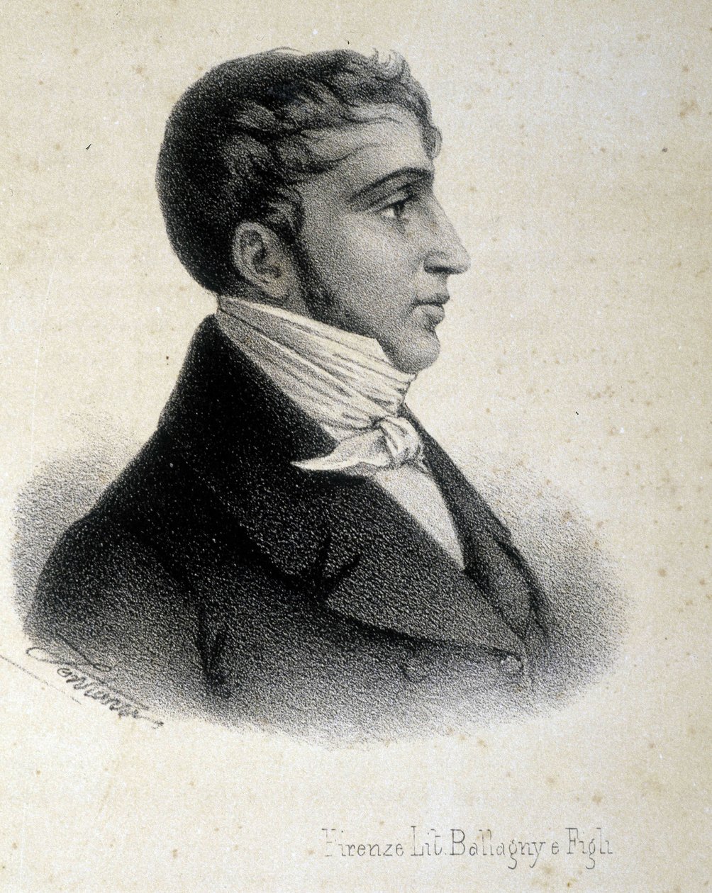 Portrett av Frederico Confalonieri (1785-1846), en av grunnleggerne av italiensk uavhengighet. av Unknown artist
