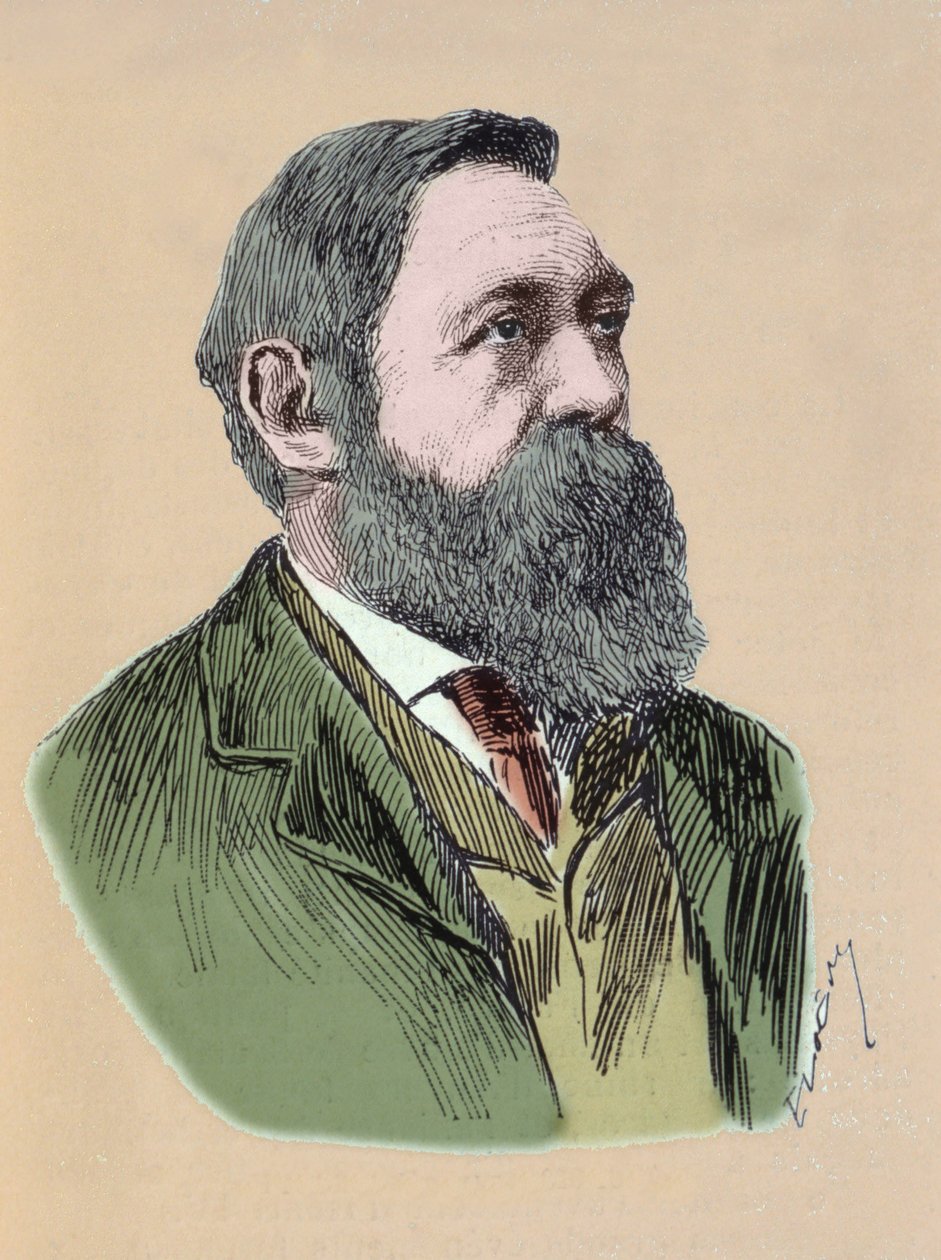 Portrett av Friedrich Engels (1820 - 1895) tysk filosof og sosialistisk teoretiker. av Unknown artist