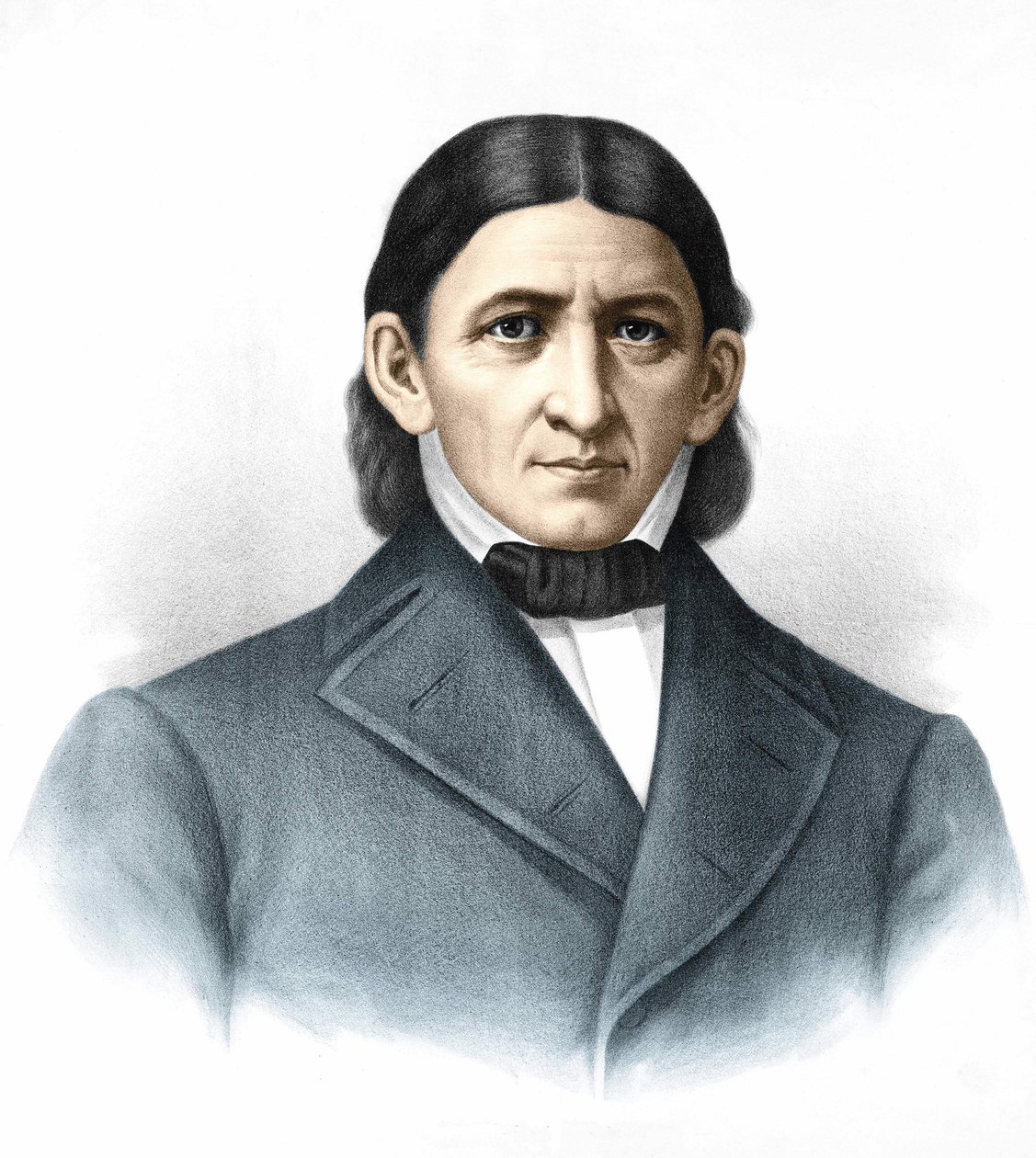 Portrett av Friedrich Fr¿Bel (1782 - 1852) tysk pedagog. av Unknown artist