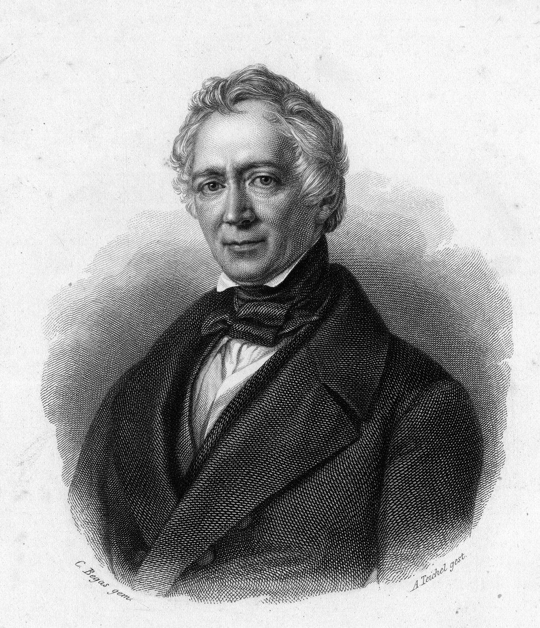 Portrett av Friedrich Ludwig von Raumer, tysk historiker (1781-1873). av Unknown artist
