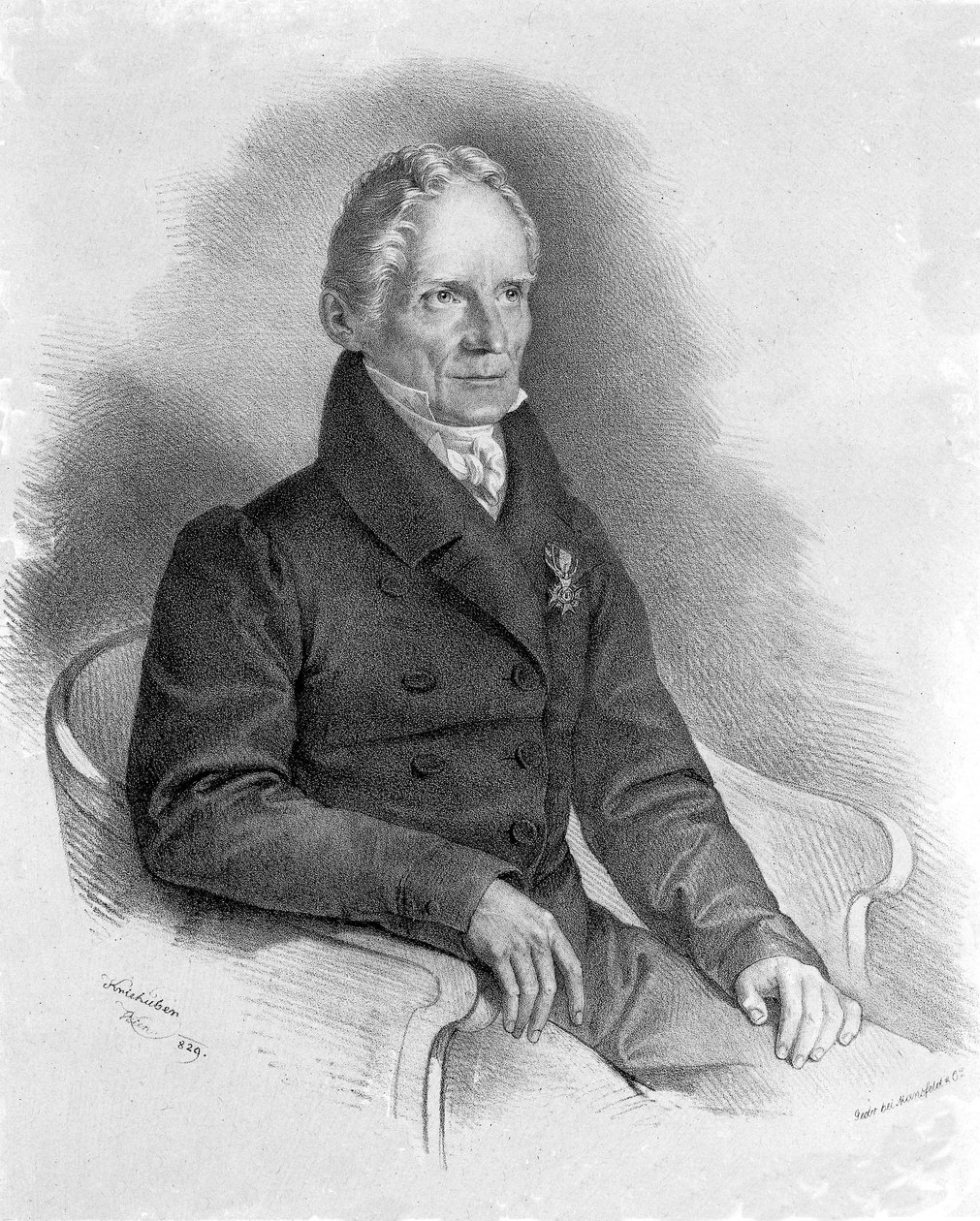 Portrait of Friedrich Mohs (1773-1839) German Mineralogist av Unknown artist