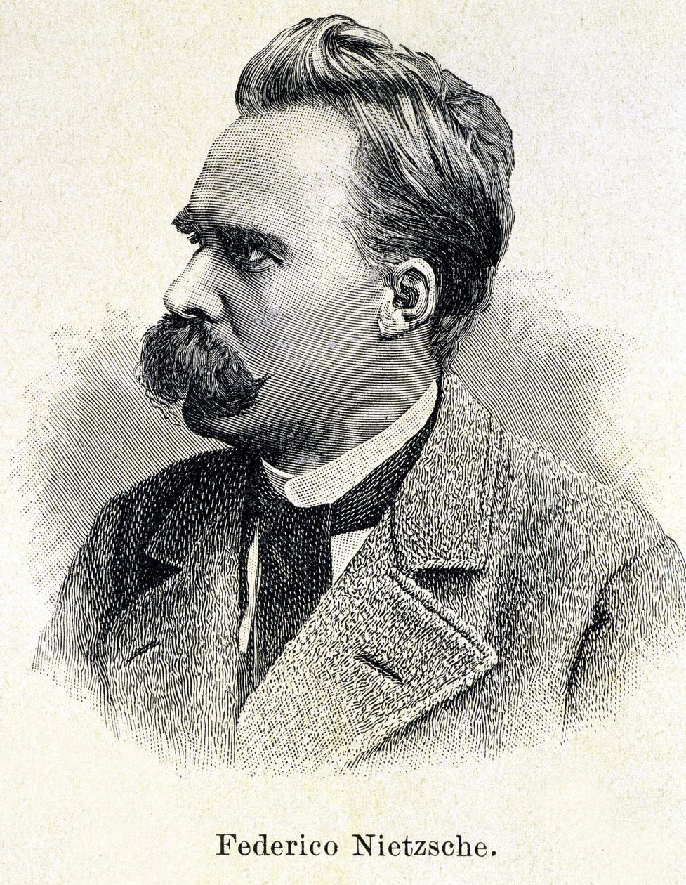 Portrait of Friedrich Nietzsche (1833 - 1900) av Unknown artist