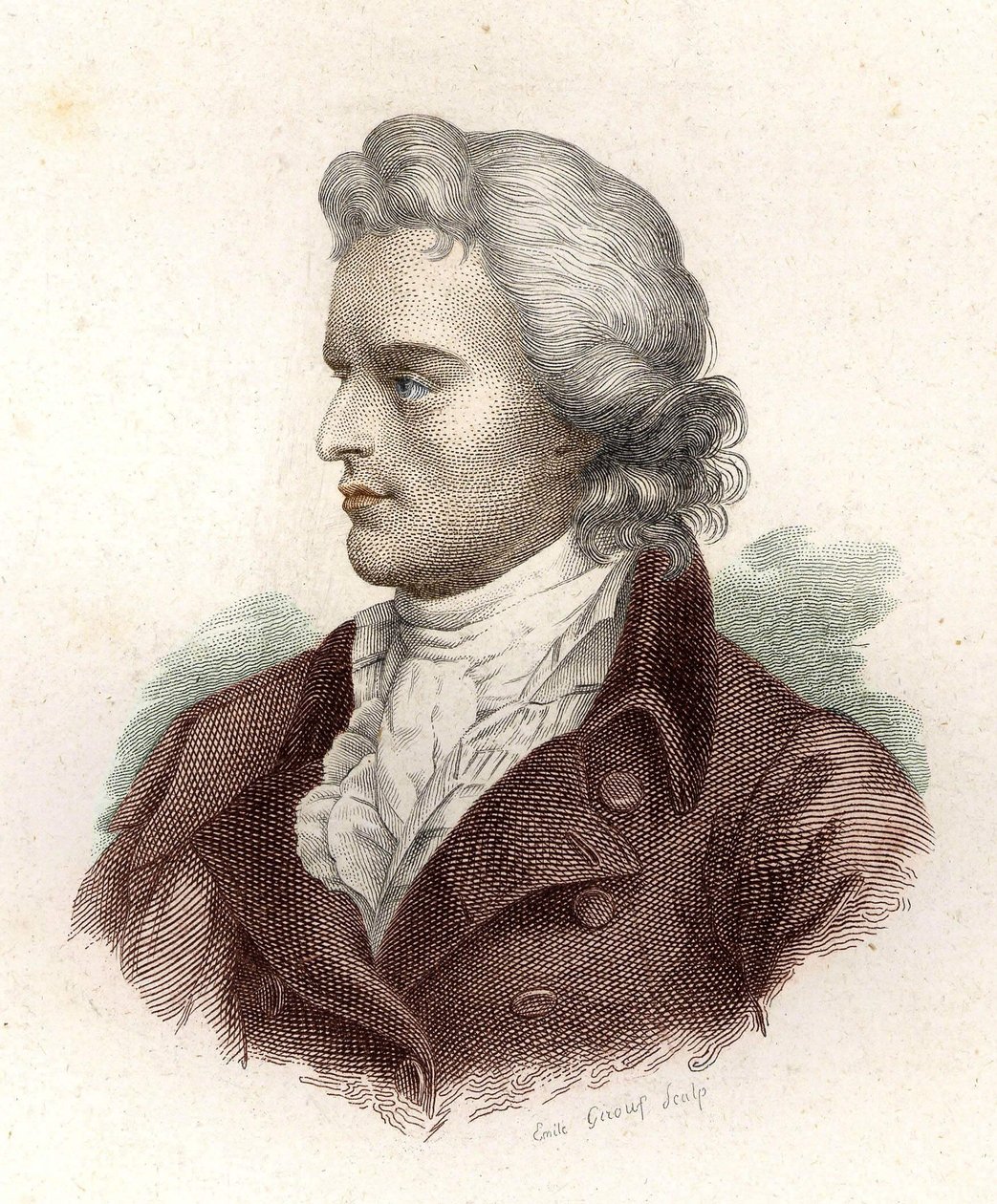 Portrait of Friedrich von Schiller (1759 - 1805) av Unknown artist