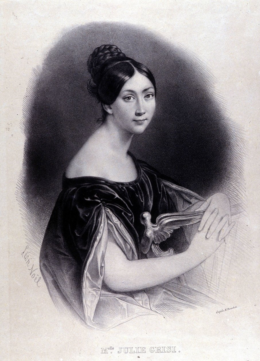 Portrett av GRISI Giulia (Julie) (1811-1869) italiensk sopran. av Unknown artist