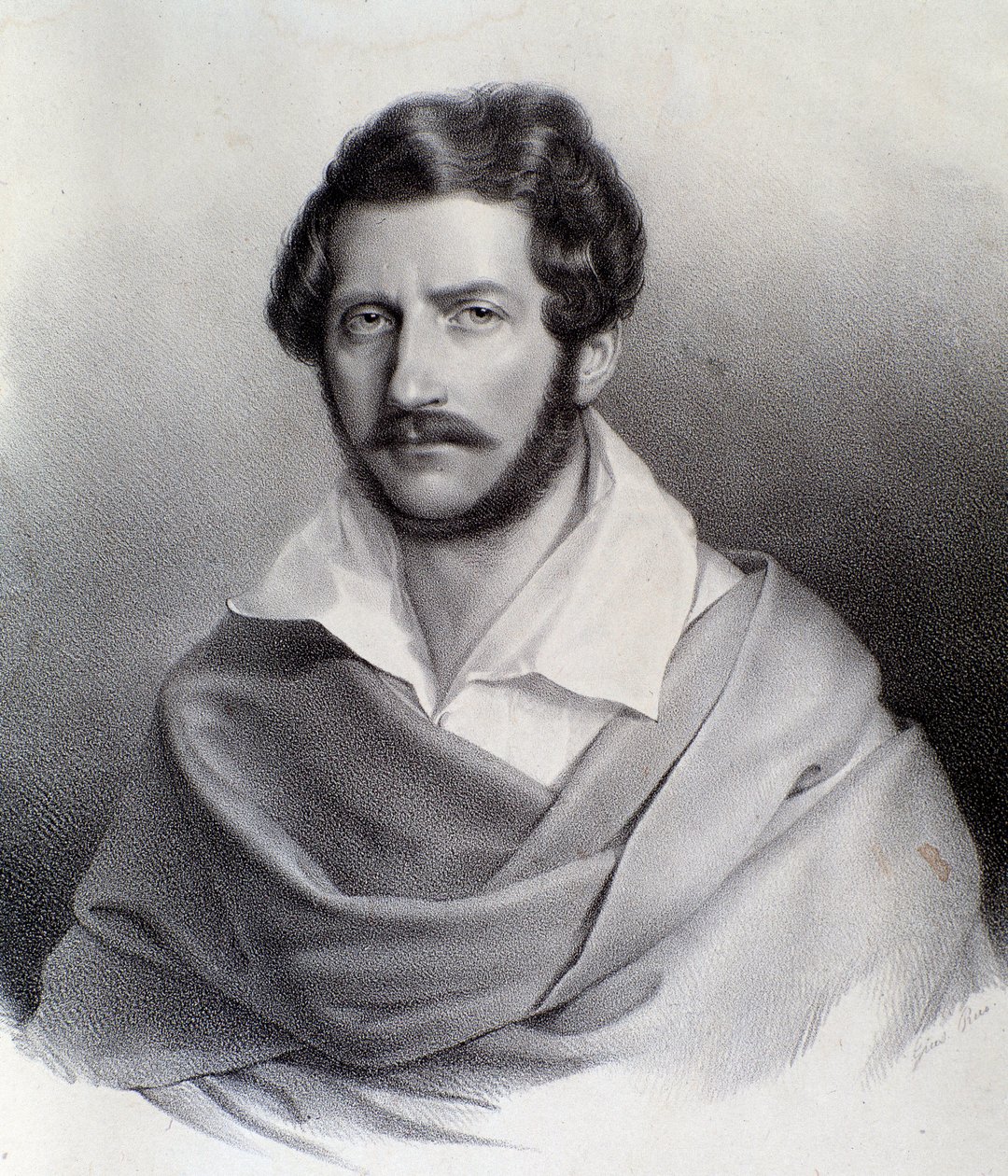 Portrett av Gaetano Donizetti (gravering) av Unknown artist