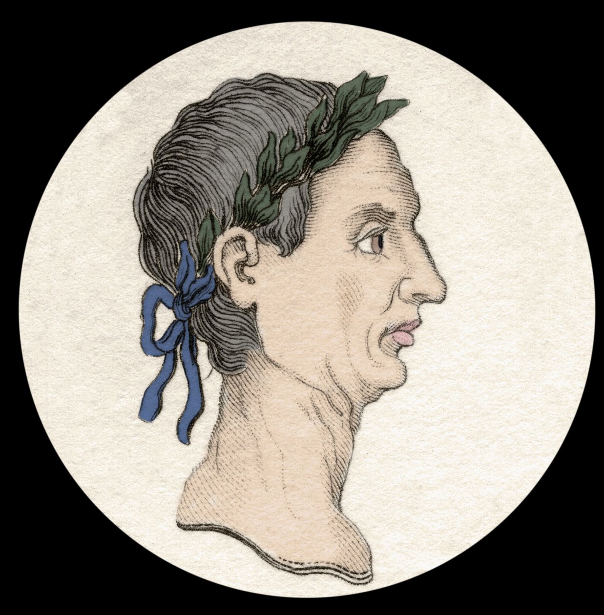 Portrett av Gaius Julius Caesar (den gang Jules cesar) (100-44 f.Kr.). av Unknown artist