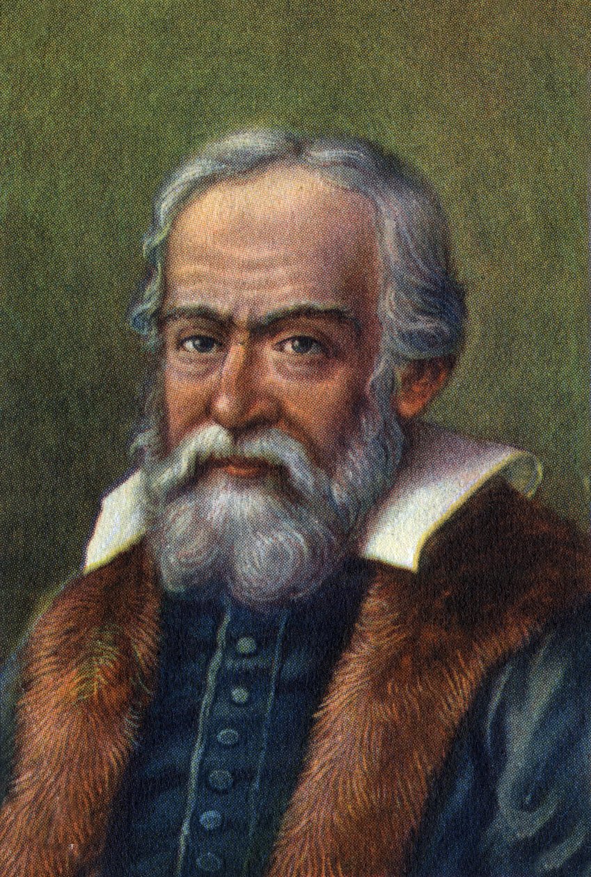 Portrett av Galileo Galilei dit Galilee, italiensk astronom (1564–1642) av Unknown Artist