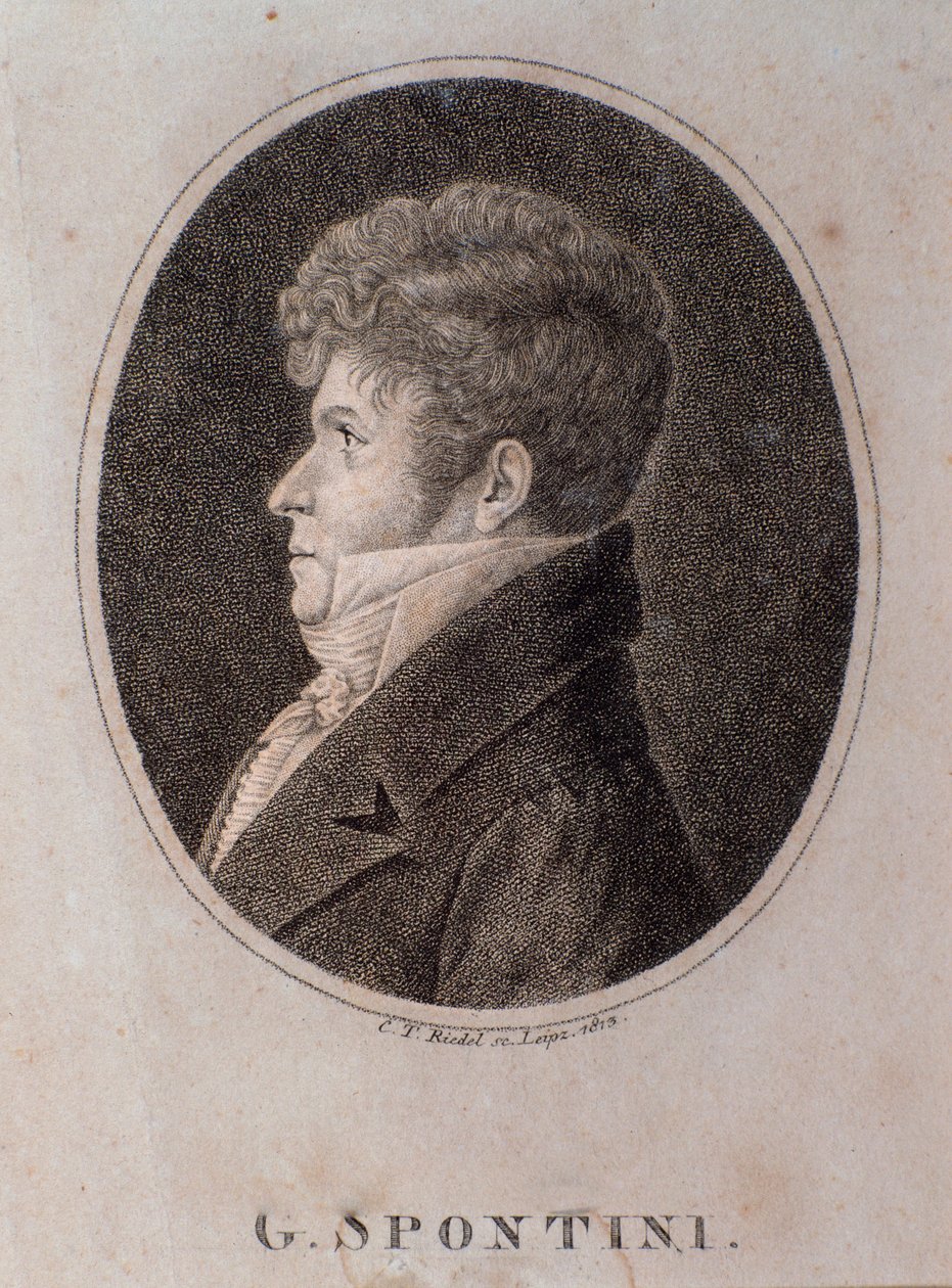 Portrett av Gaspare Spontini (gravering av Unknown artist