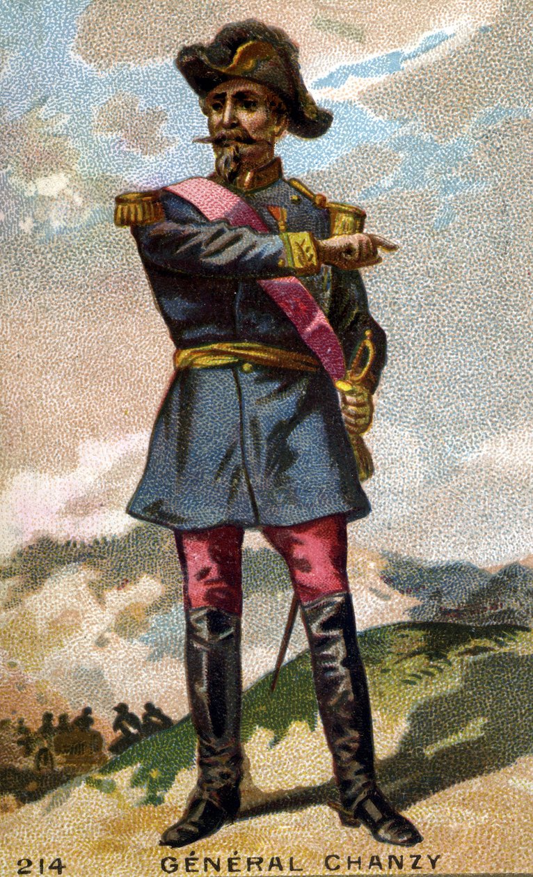 Portrett av general Chanzy (1823 - 1883) Kromolitografi fra slutten av 1800-tallet. av Unknown artist
