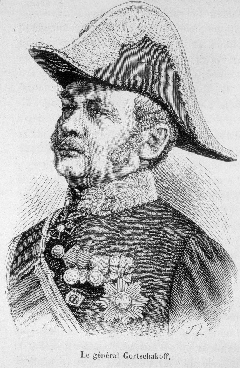 Portrett av general Gortschakoff av Unknown artist