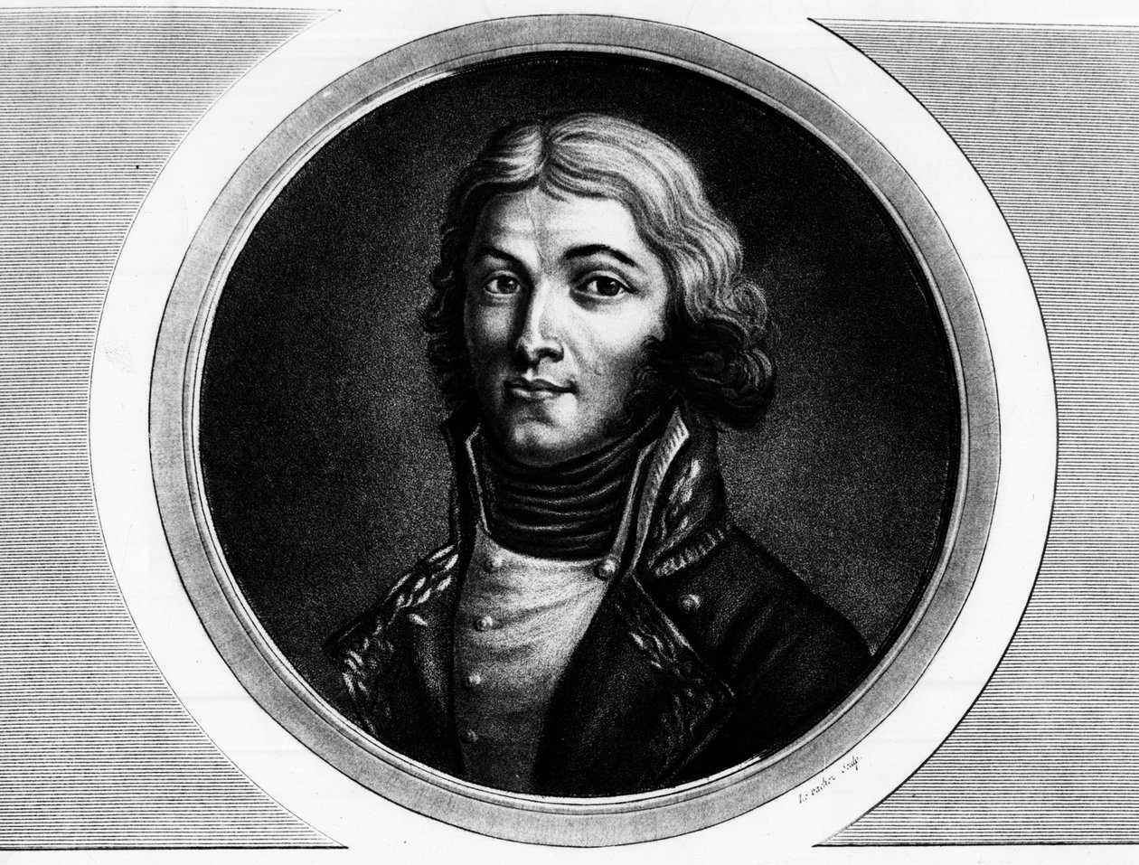 Portrett av general Louis Lazare Hoche (1768-1797). Gravering i "" Komplett samling av historiske malerier fra den franske revolusjonen, i tre bind.""" 1804. av Unknown artist