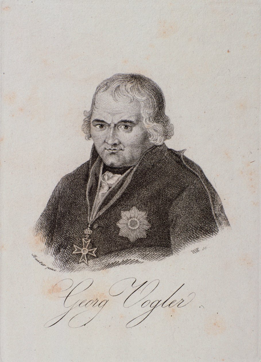 Portrett av Georg Joseph Vogler (abbe Vogler) (gravering) av Unknown artist