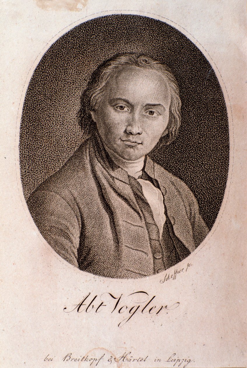 Portrett av Georg Joseph Vogler (abbe Vogler) (gravering) av Unknown artist