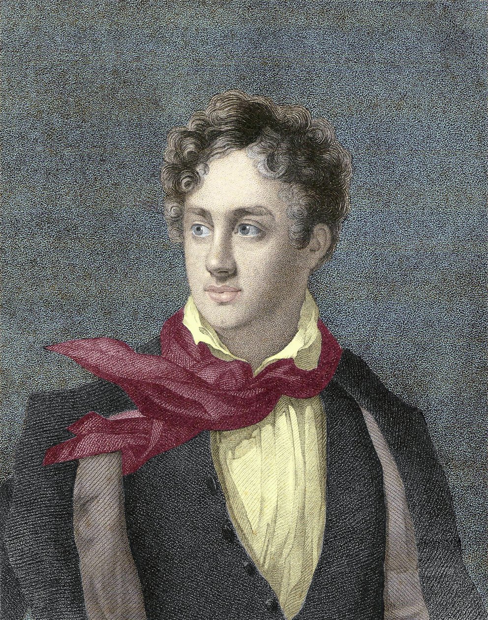Portrait of George Gordon Noel, 6th Baron Byron, Lord Byron (1788-1824) av Unknown artist