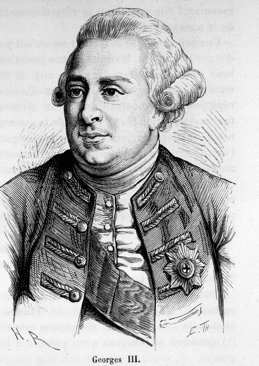 Portrett av George III (1738-1820), konge av Storbritannia og Irland (1760-1820). av Unknown artist