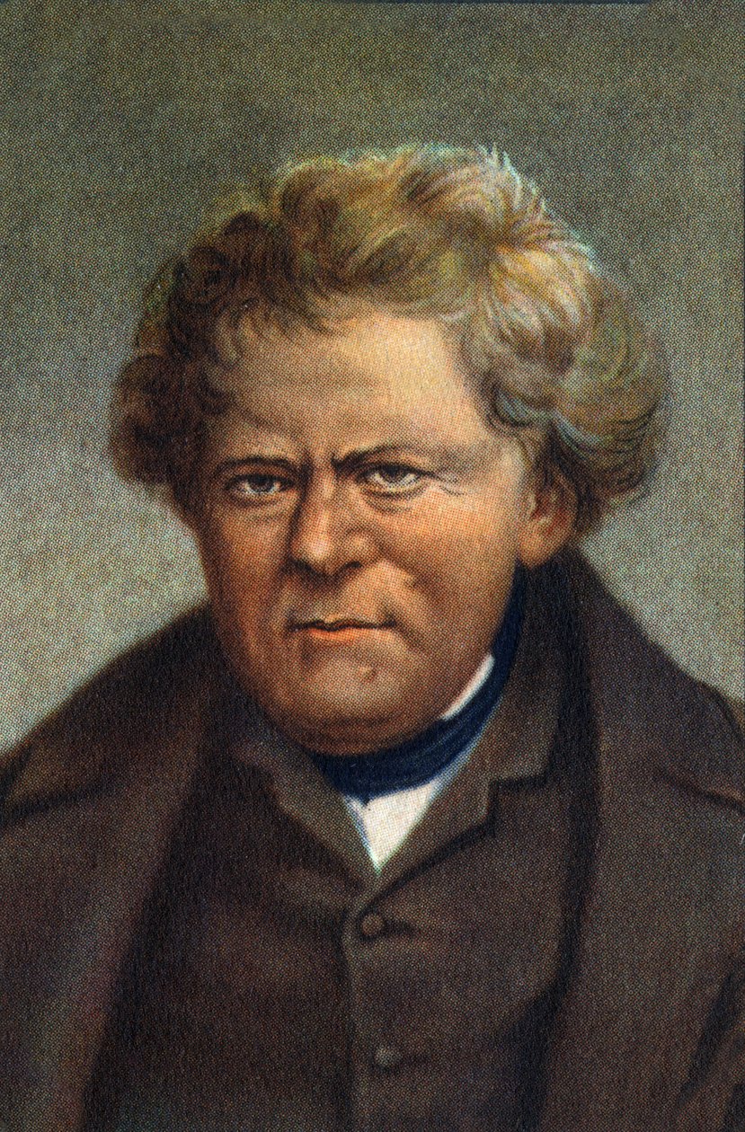Portrett av George OHM, tysk fysiker (trykk) av Unknown Artist