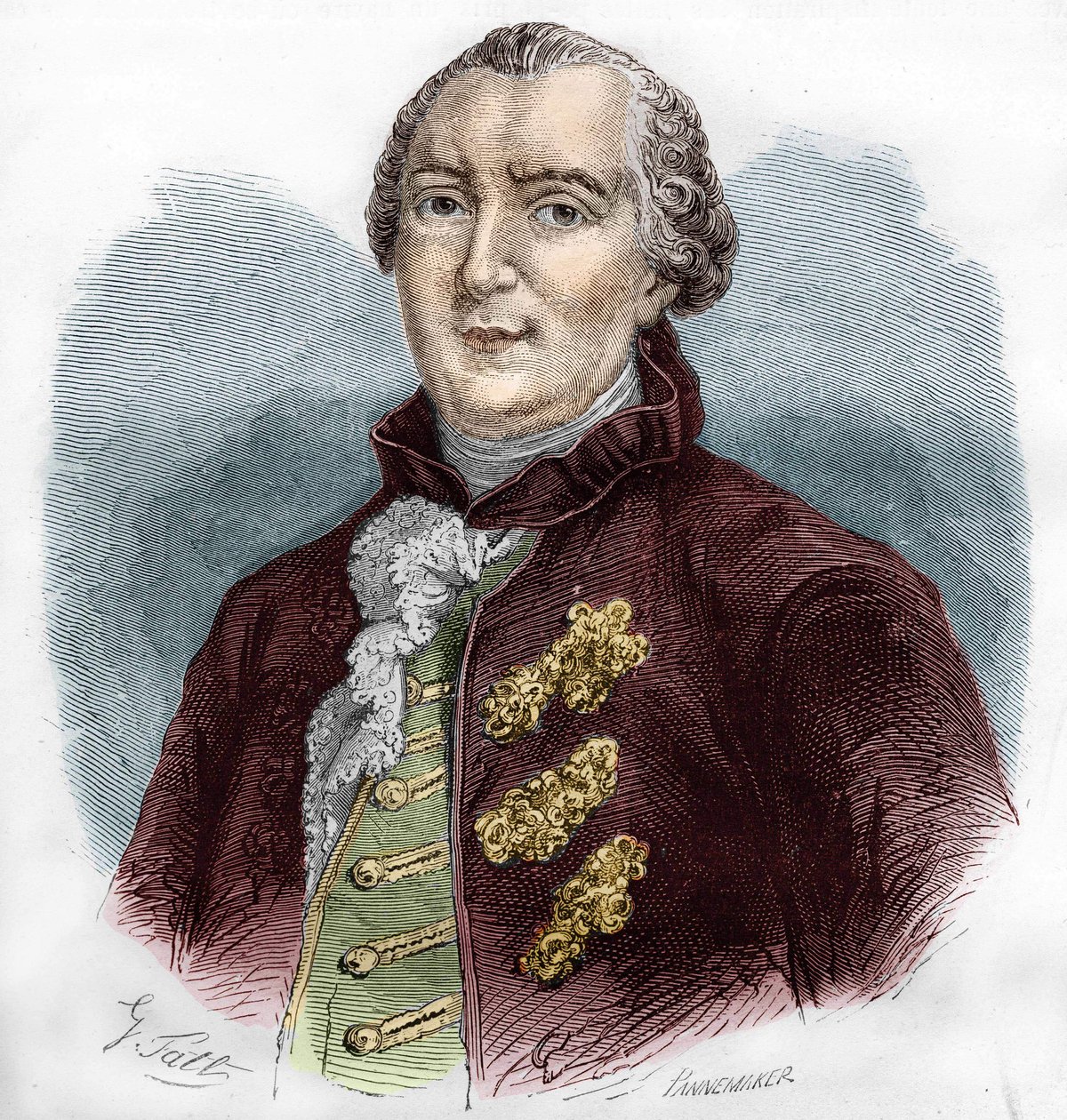 Portrait of Georges Louis Buffon (1707-1788), French naturalist and writer. av Unknown artist