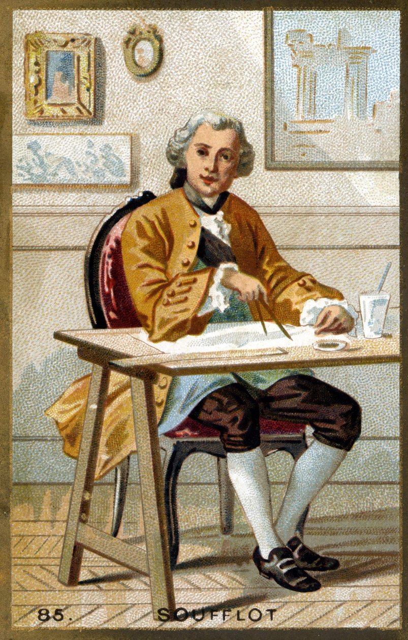 Portrait of Germain soufflot (1713 - 1780), French architect. Chromolithography of the late 19th century. av Unknown artist