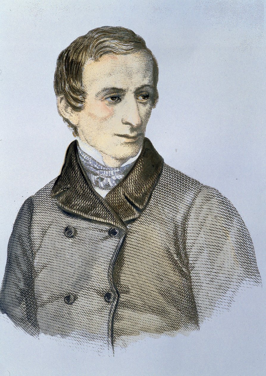 Portrett av Giacomo Leopardi (1798 - 1837) av Unknown artist