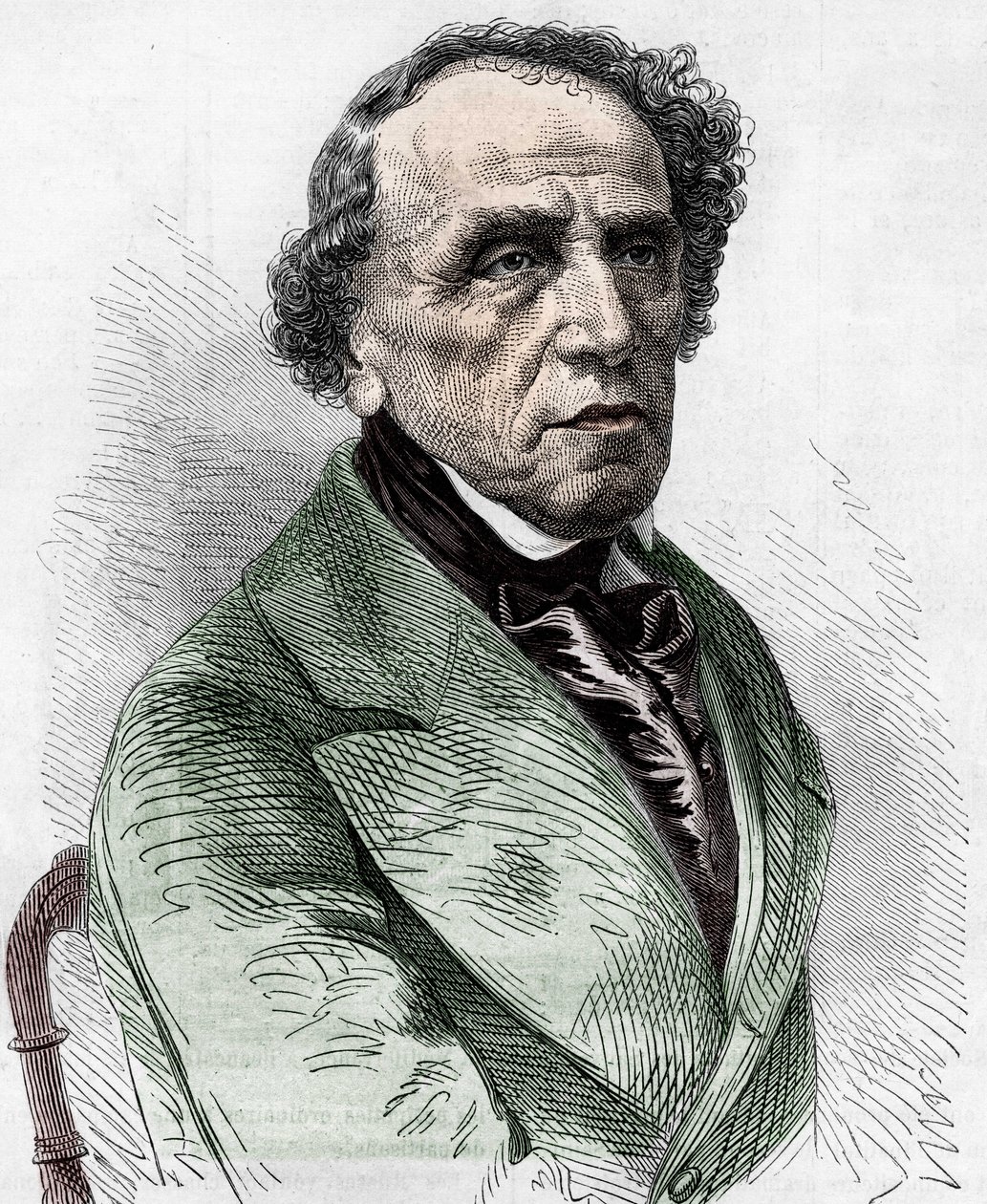 Portrett av Giacomo Meyerbeer (1791-1864), tysk komponist. av Unknown artist