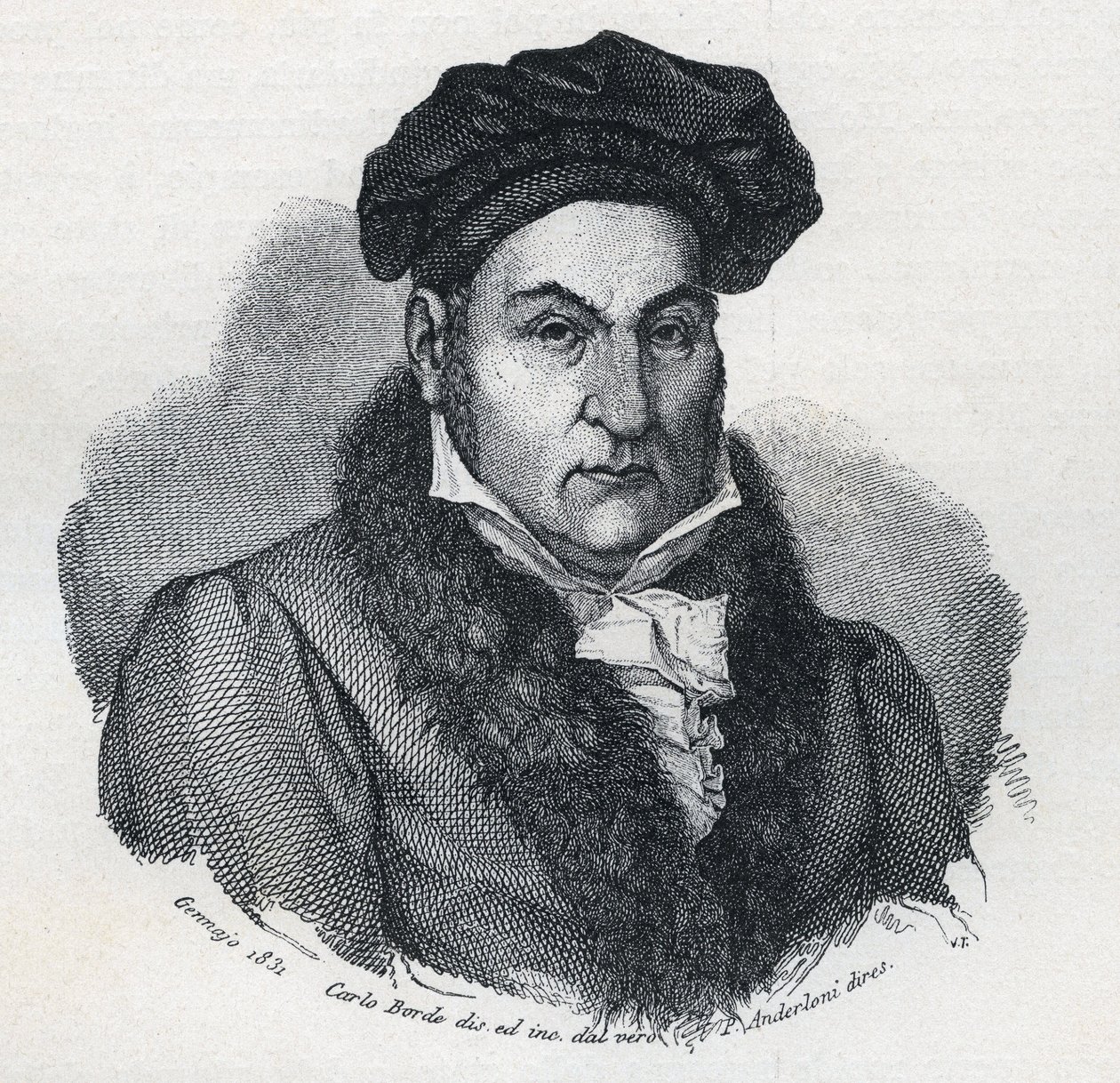 Portrett av Giandomenico (Gian Domenico) Romagnosi (1761-1835), italiensk filosof og advokat av Unknown artist