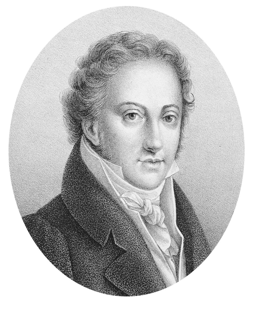 Portrett av Gioacchino Rossini (1792-1868) italiensk komponist. av Unknown artist