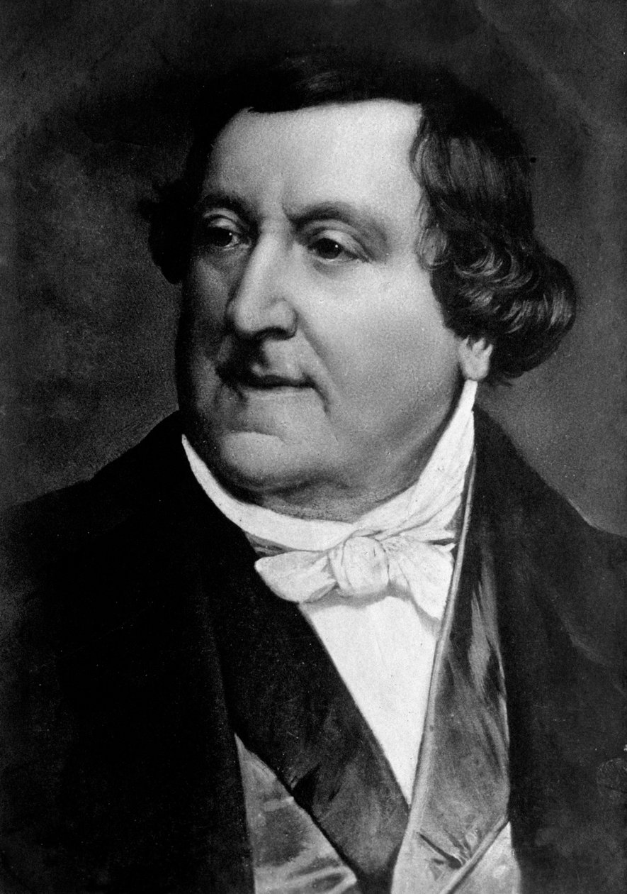 Portrett av Gioacchino Rossini (gravering av Unknown artist