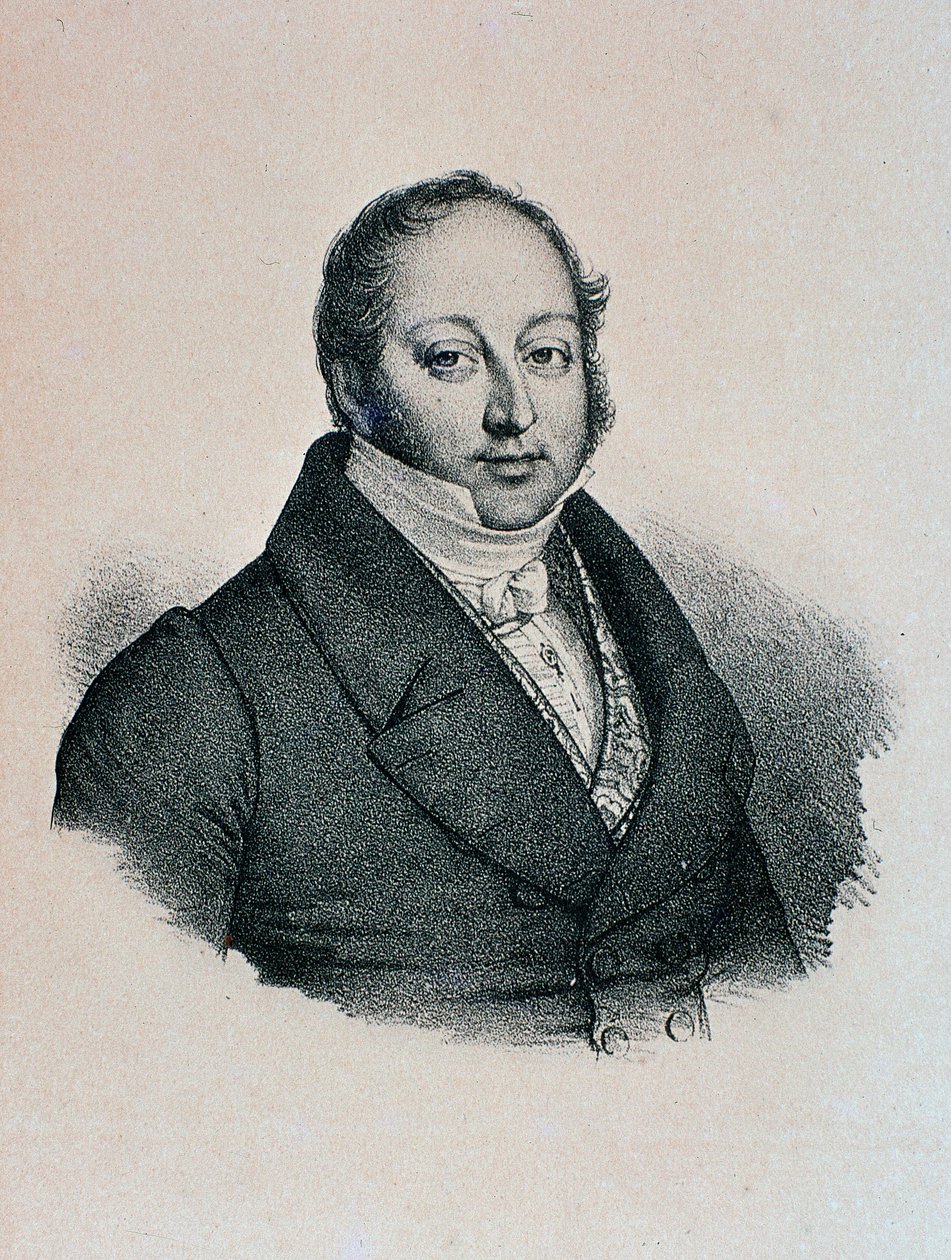 Portrett av Gioacchino Rossini (gravering av Unknown artist