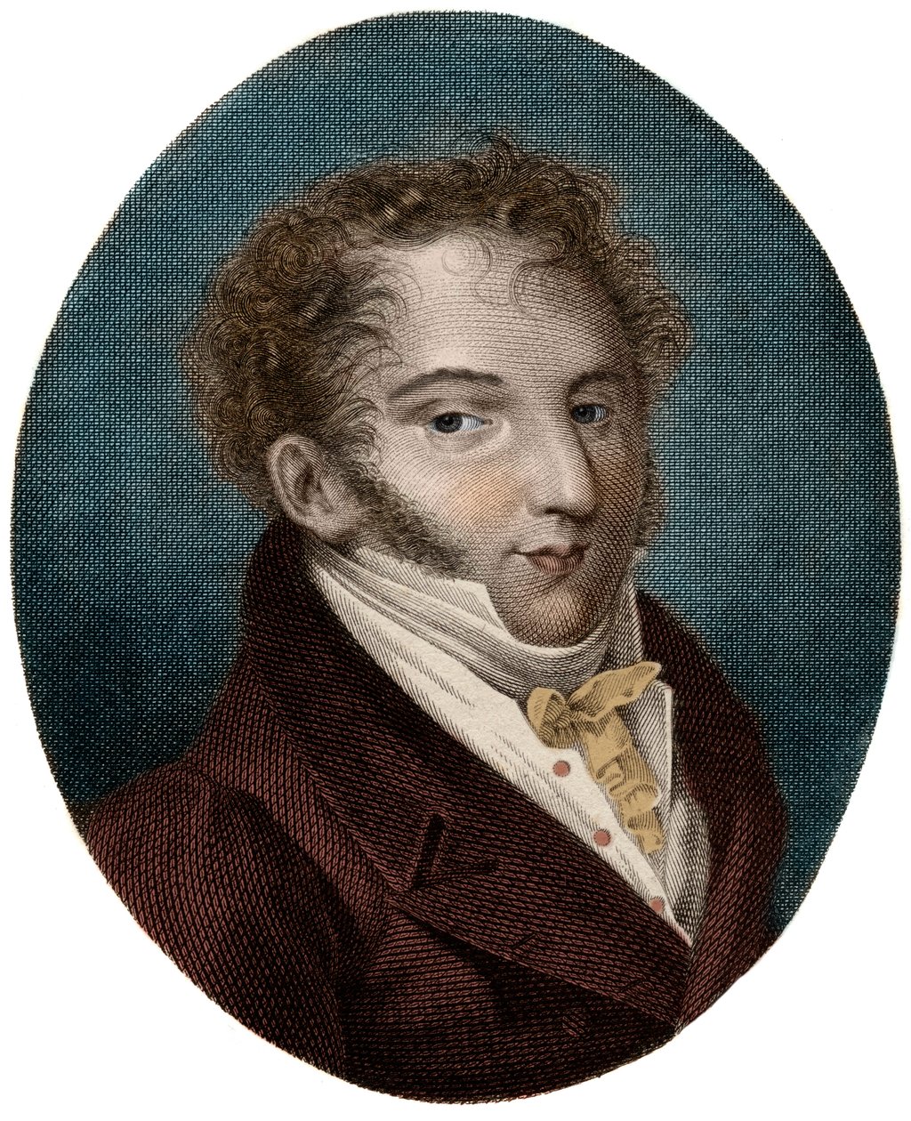 Portrett av Gioachino (Gioacchino) Rossini (1792-1868), italiensk komponist - av Unknown artist