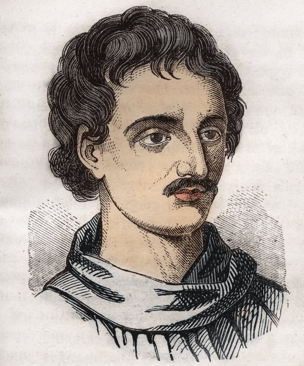 Portrett av Giordano Bruno (1548-1600) italiensk dominikansk munk, filosof, matematiker, poet og astrolog. av Unknown artist