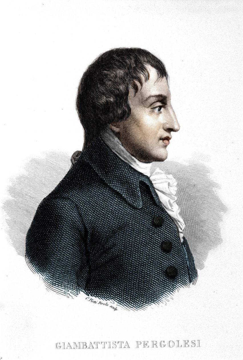 Portrett av Giovanni Battista Pergolesi (Jean Baptiste Pergolese, Jean-Baptiste) (1710 - 1736). av Unknown artist