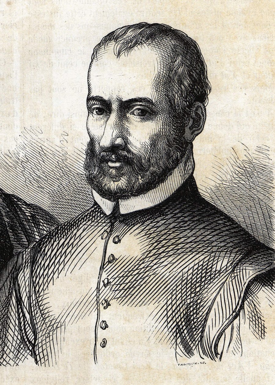 Portrait of Giovanni Pierluigi da Palestrina (1525 - 1594), Italian composer. av Unknown artist