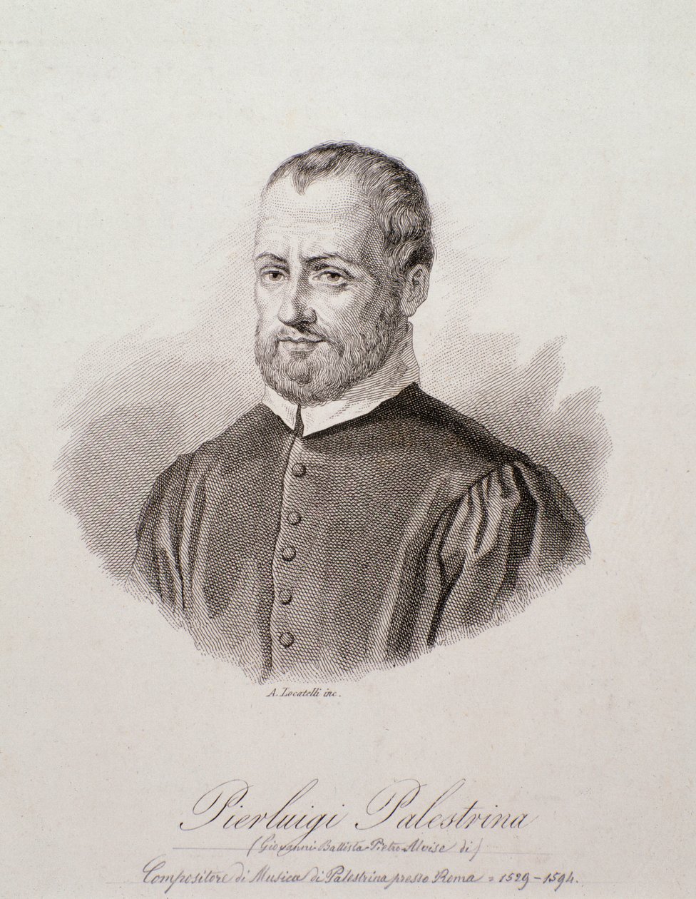 Portrett av Giovanni Pierluigi da Palestrina (gravering av Unknown artist