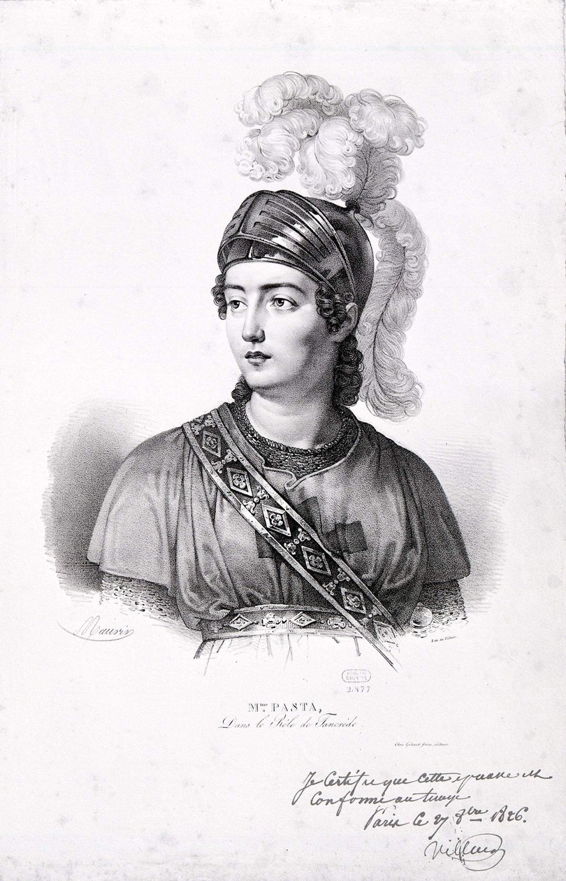 Portrett av Giuditta Pasta (1797-1865). av Unknown artist