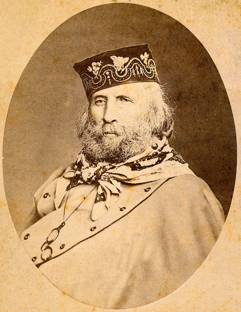 Portrett av Giuseppe Garibaldi (1807-1882) 1875. av Unknown artist